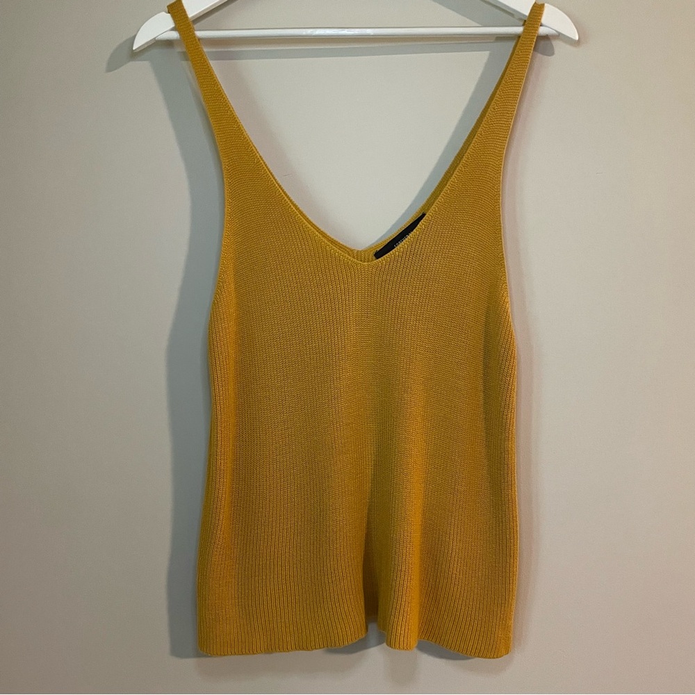 Forever 21 Golden Knit Tank Top